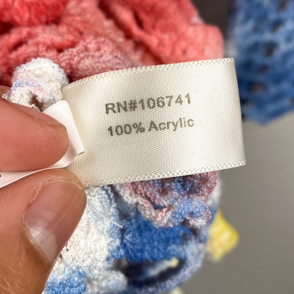 Boston Proper Crochet Knit Tie Dye Asymmetric Top - Picture 11 of 11